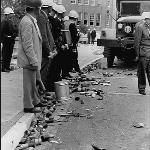 Federal marshals were forbidden to shoot at rioters but where allowed to fire tear gas as the litony of empty canisters would suggest. 