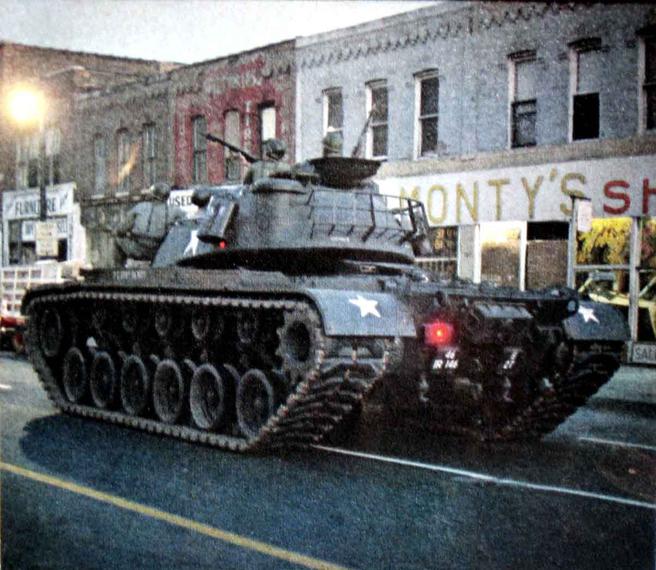 Detroit riot; tank